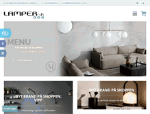 Tablet Screenshot of lamper.dk